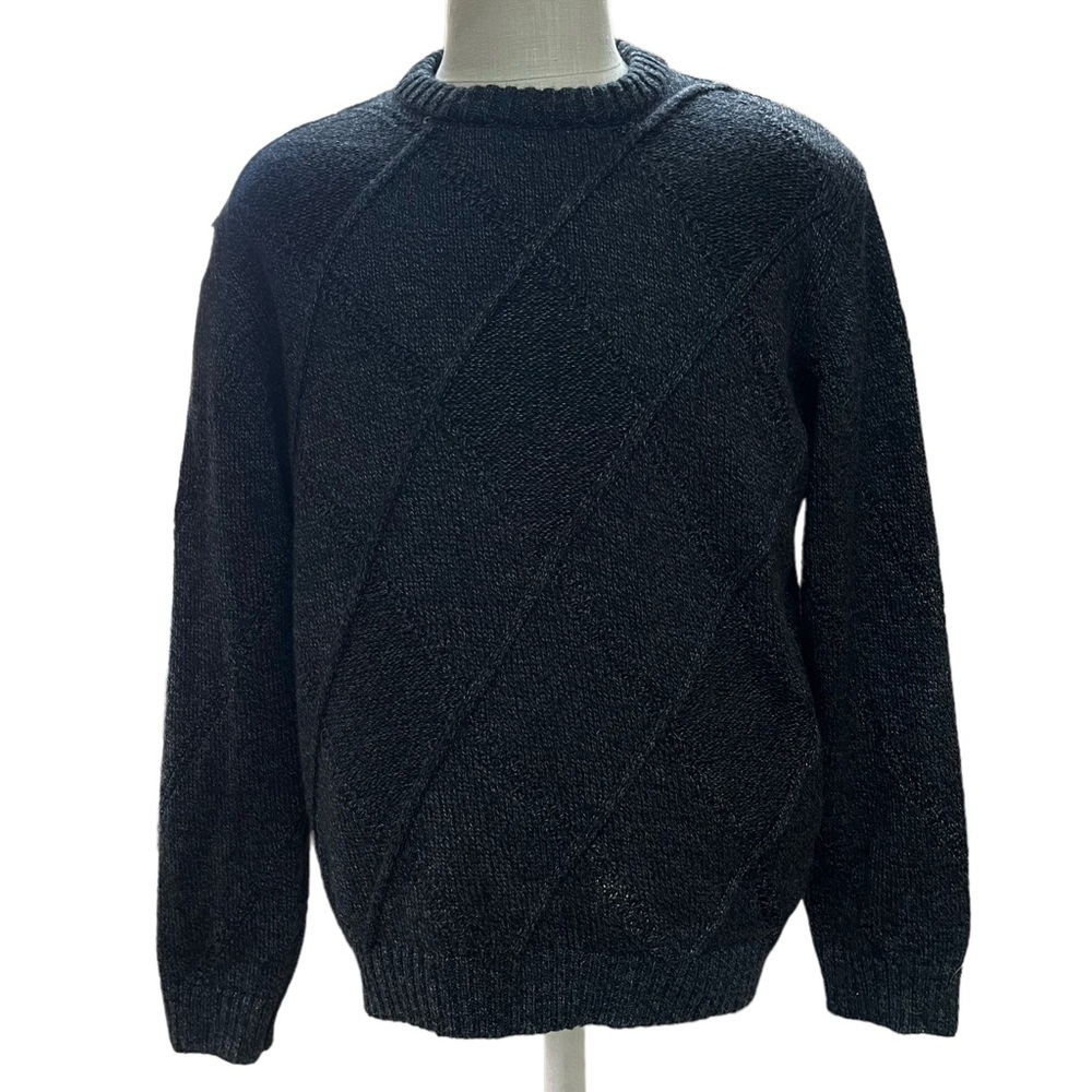 Giasone Men’s Wool Blend Knit Dark Grey Sweater Size XL